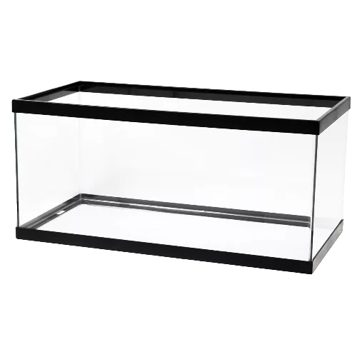 Aqueon Standard Glass Rectangle Aquarium Clear w/ Black Silicone