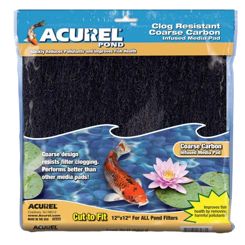 Acurel Coarse Pond Filter Media Pad, 12″ x 12″