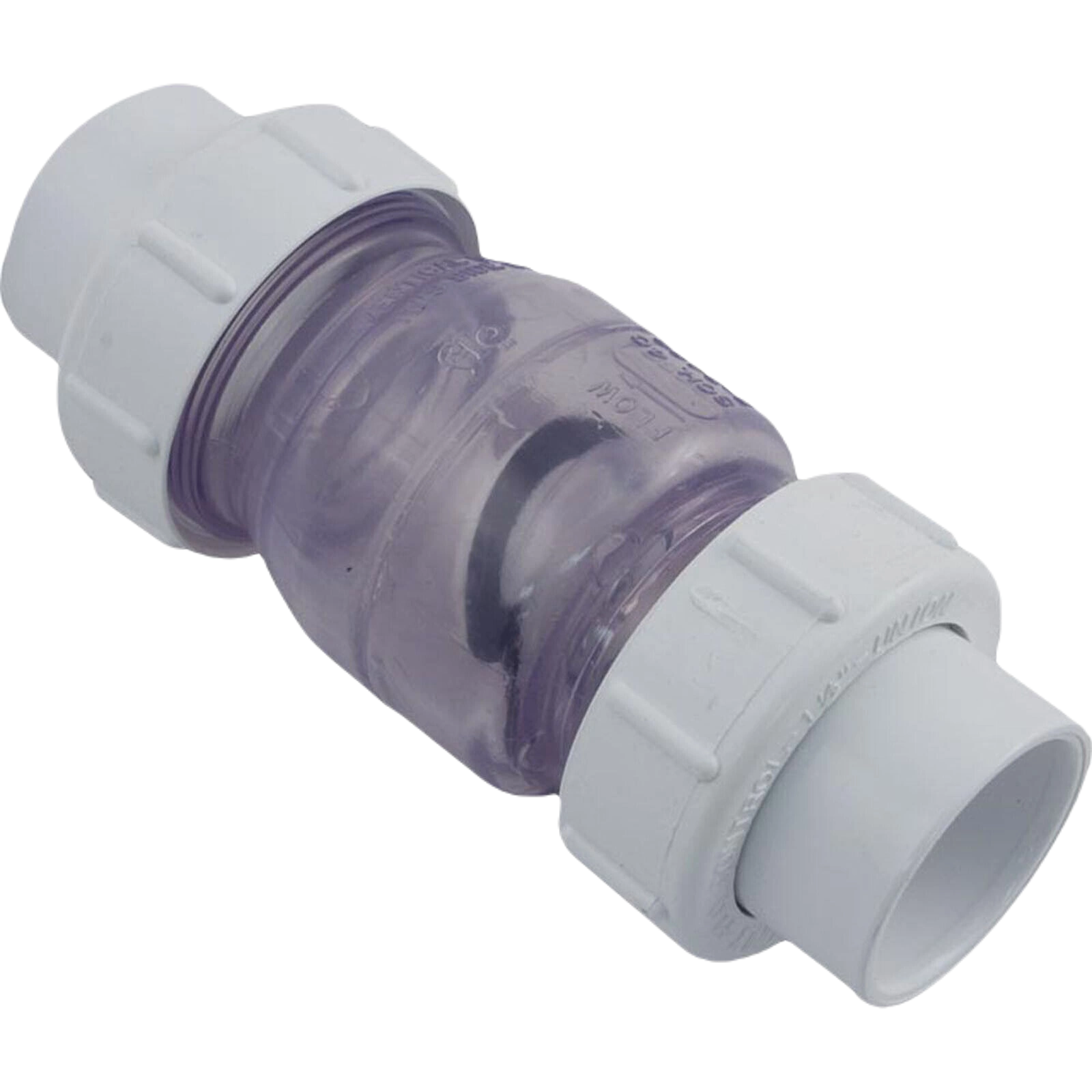 Clear True Union PVC True Union Swing Check Valve Slip