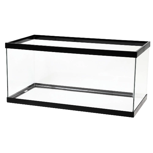 Aqueon Standard Glass Rectangle Aquarium Clear w/ Black Silicone